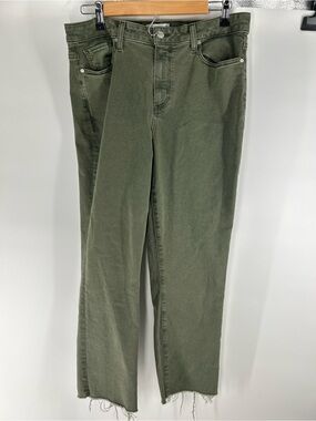 PAIGE Olive Utility Denim Pants